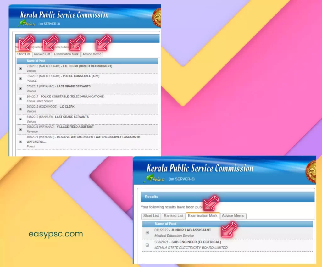 how to know kerala psc exam marks 3