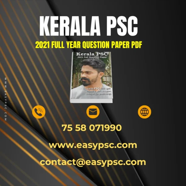 Kerala PSC 2021 question paper pdf