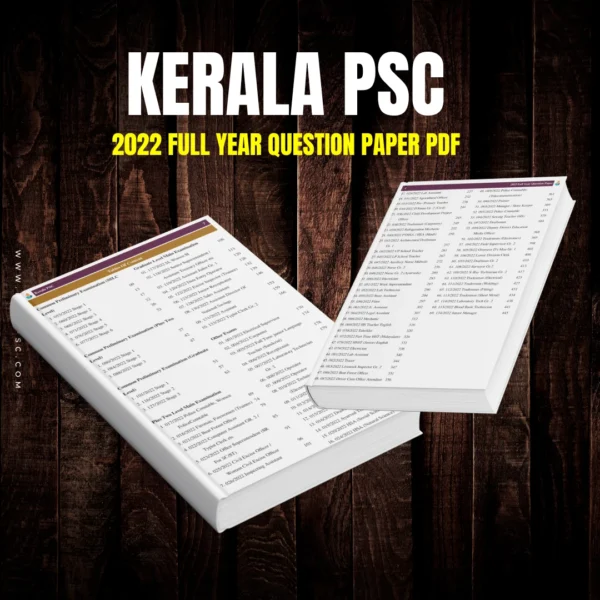 Kerala PSC Previous Question Papers 2022 PDF