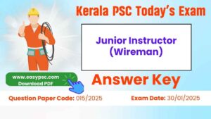 junior instructor (wireman) answer key