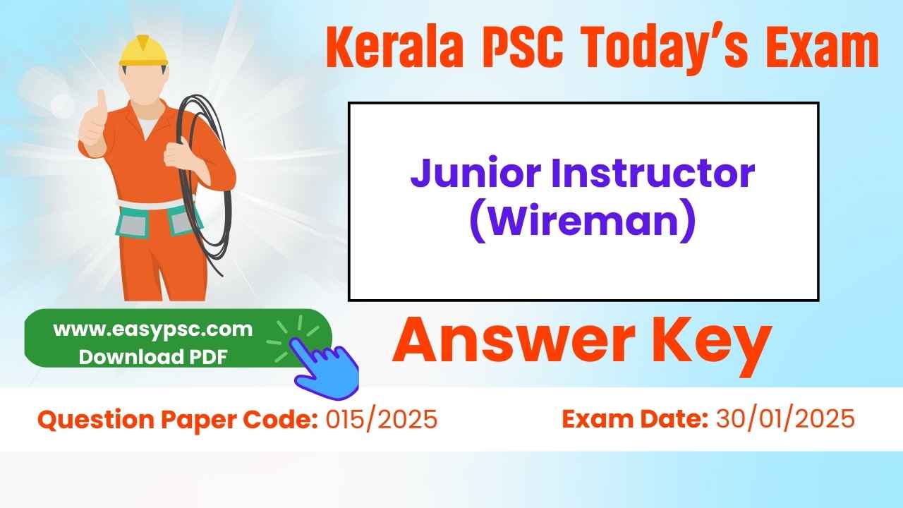 junior instructor (wireman) answer key