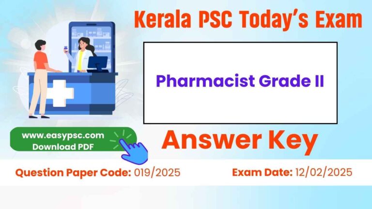 pharmacist grade ii answer key