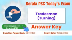 tradesman (turning) answer key