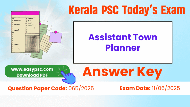 assistant town planner answer key