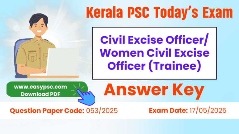 civil excise officer (trainee) women civil excise officer (trainee) answer key