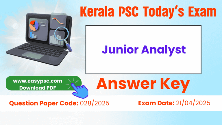 junior analyst answer key