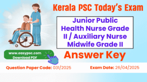 junior public health nurse grade ii auxiliary nurse midwife grade ii answer key