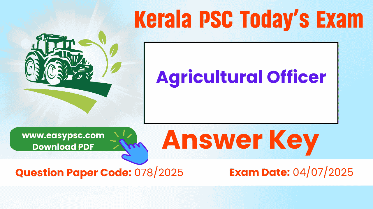agricultural officer answer key