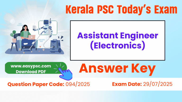 assistant engineer (electronics) answer key