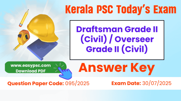 draftsman grade ii (civil) overseer grade ii (civil) answer key