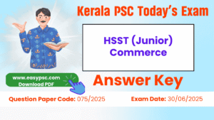 hsst (junior) commerce answer key