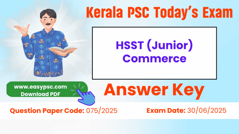 hsst (junior) commerce answer key