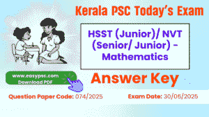hsst (junior) nvt (senior junior) mathematics answer key