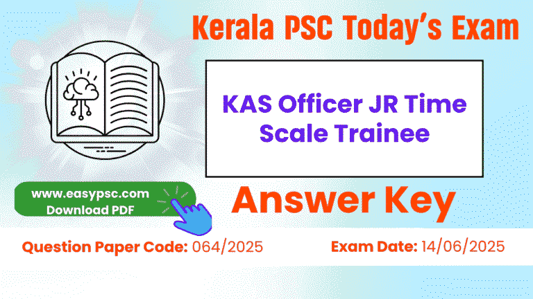 kas officer jr time scale trainee answer key