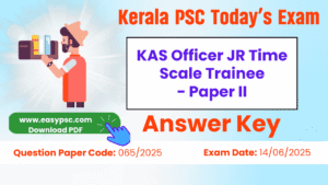kas officer jr time scale trainee paper 2 answer key
