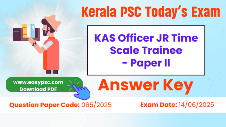 kas officer jr time scale trainee paper 2 answer key