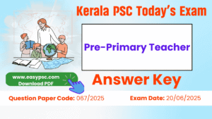 pre primary teacher answer key