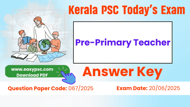 pre primary teacher answer key