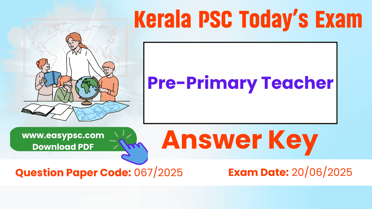 pre primary teacher answer key