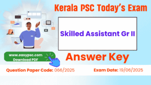 skilled assistant gr ii answer key