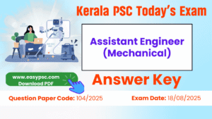 assistant engineer (mechanical) answer key
