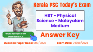hst physical science malayalam medium answer key