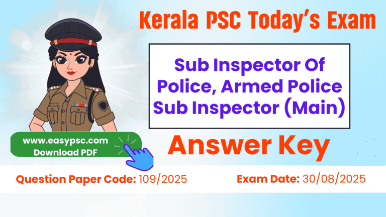 sub inspector of police, armed police sub inspector (main) answer key